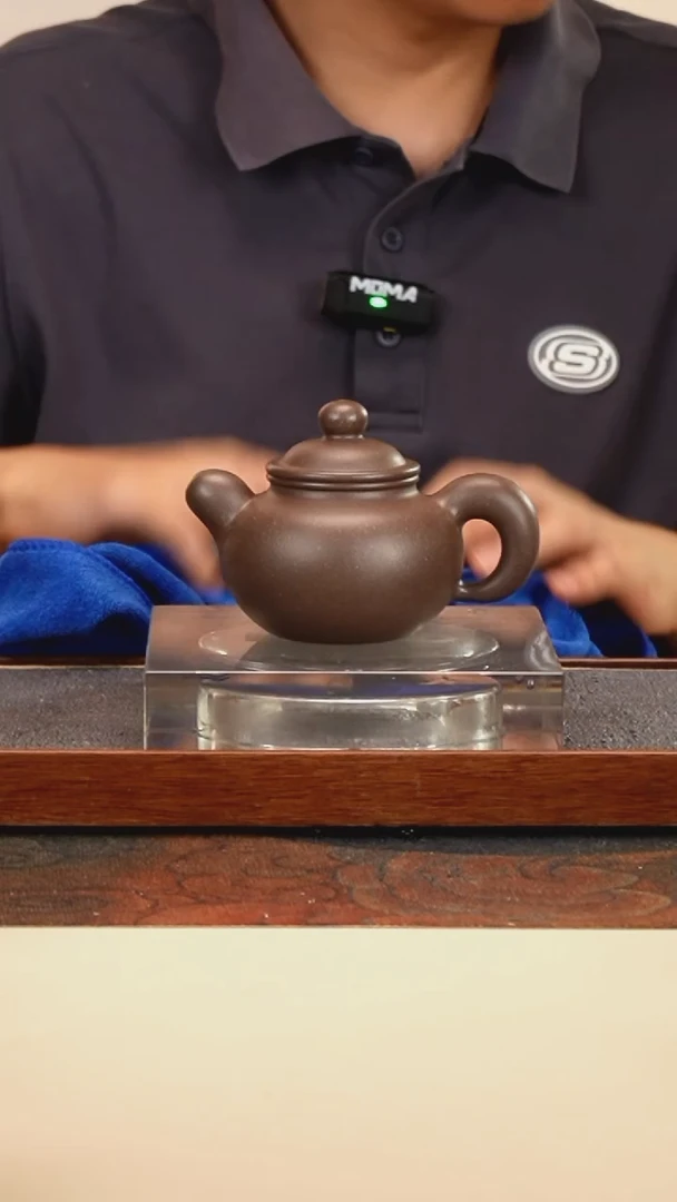 茶壶紫砂道洪莲子青灰紫泥220cc内推孔