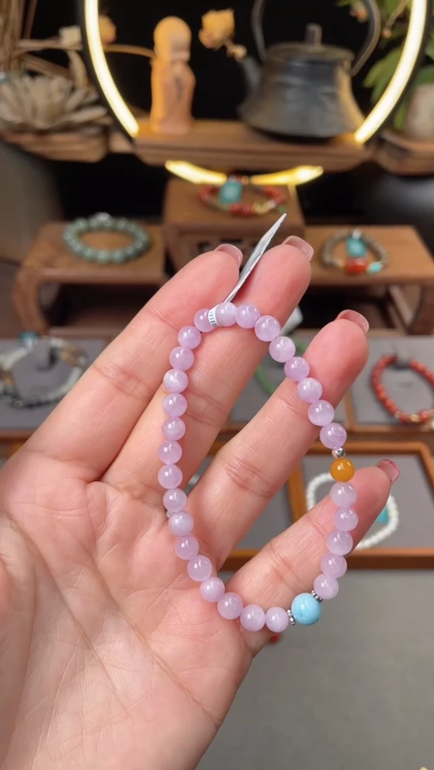 【闪购商品】锂辉石手串银S925镶嵌@@I083L017180