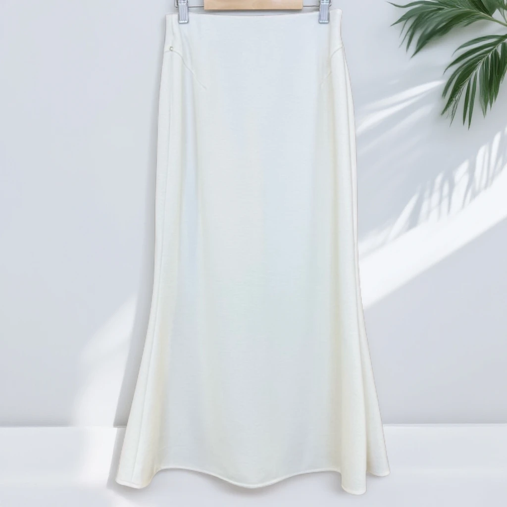 9159白色鱼尾裙 轻奢高级感秋冬裙子鱼尾裙半身裙