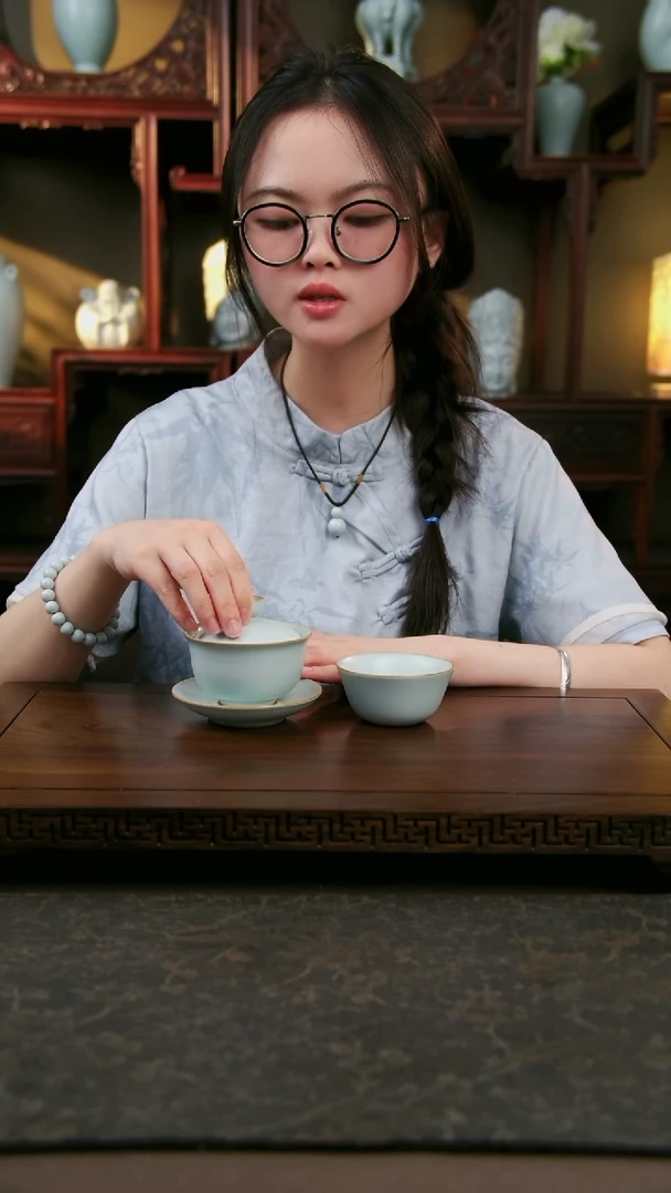 杯随心盖碗*1+鸡缸杯*1，默认开片