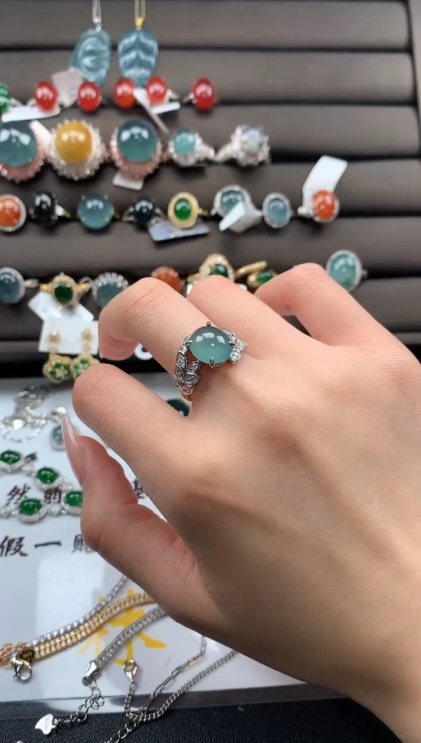 【闪购商品】翡翠戒指银S925镶嵌321321312