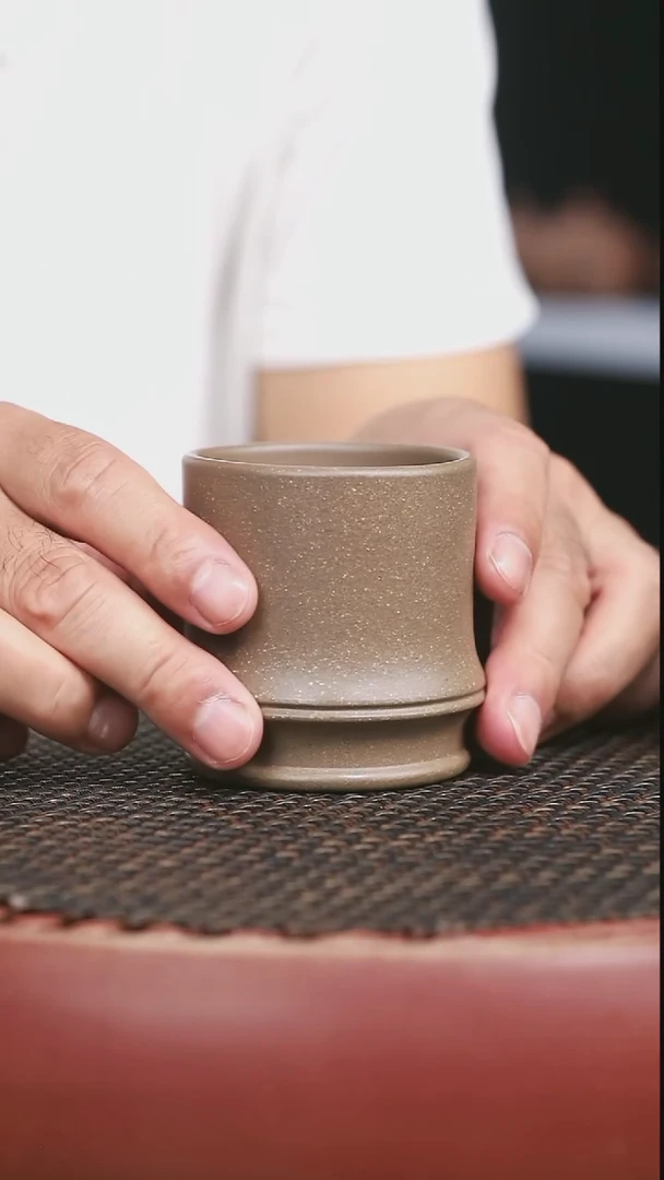 茶壶紫砂蟹壳青竹节杯150CC