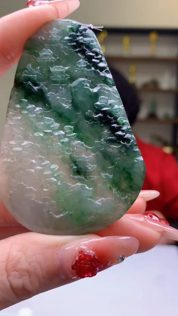 【闪购商品】定制翡翠未镶嵌1071ry-毛货挂件62