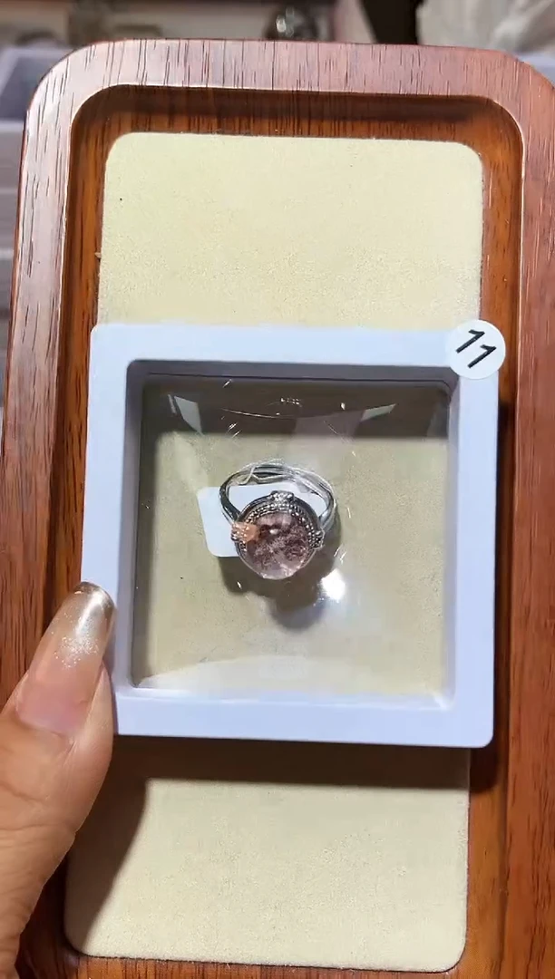 【闪购商品】水晶戒指银S925镶嵌放心