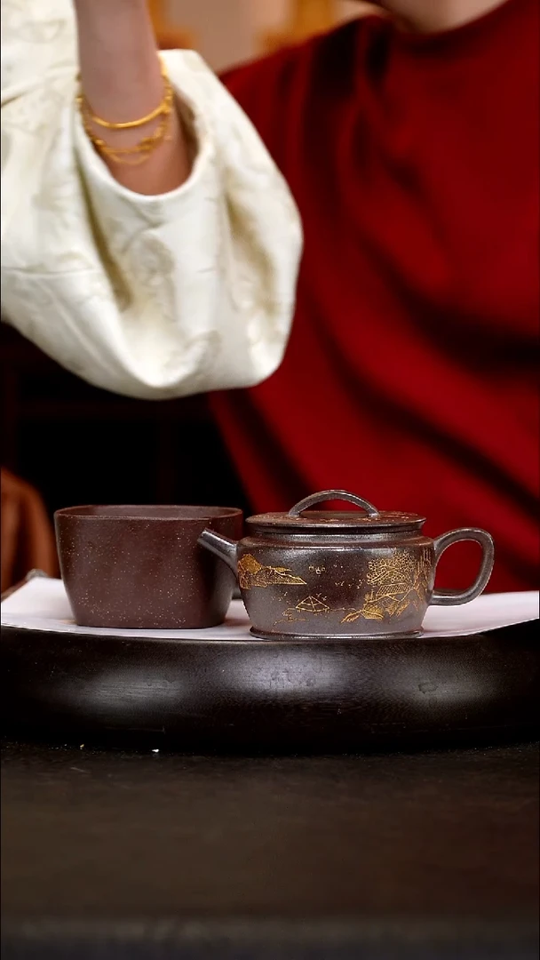 茶壶紫砂ZKN37 汉瓦   梨皮绛紫（复兴窑烧） 180cc