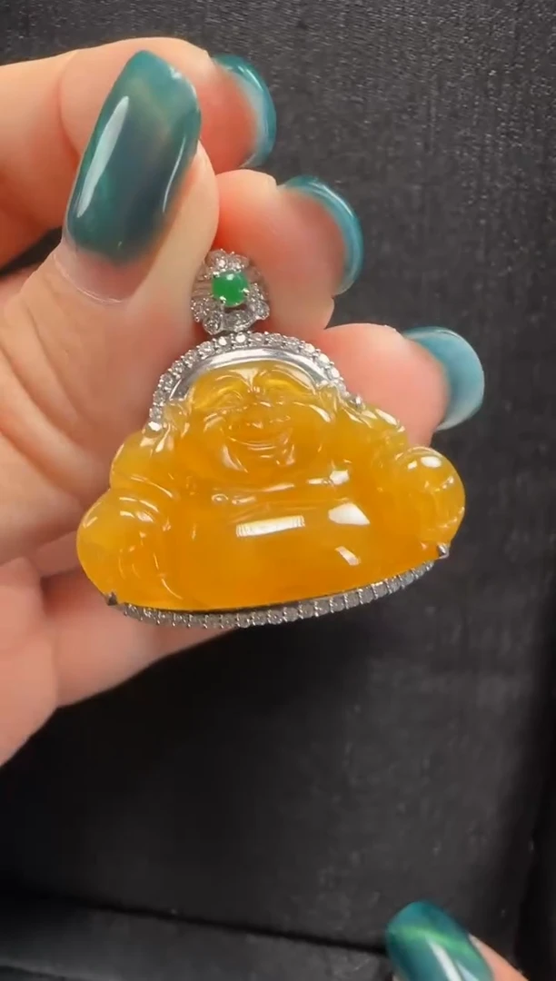 【闪购商品】翡翠颈饰18K金镶嵌110玉佛一个