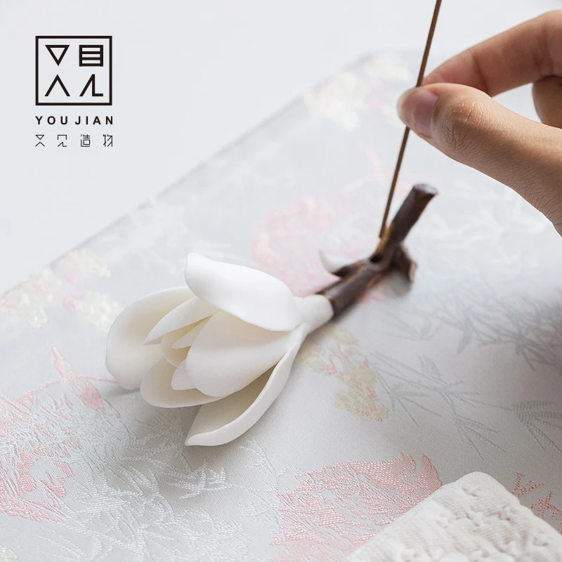玉兰花摆件茶道零配 PJXF11