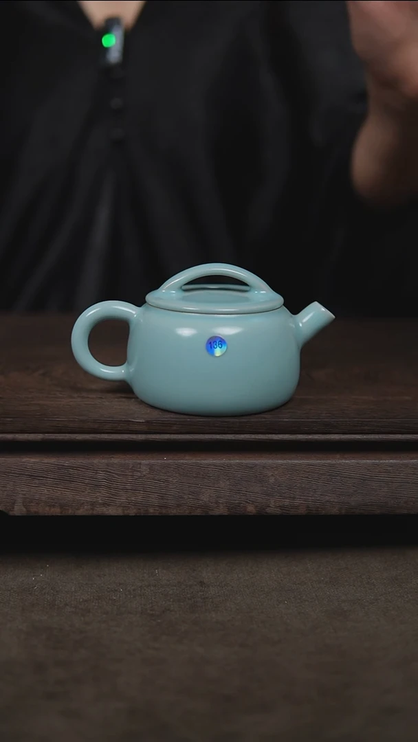 杯仿古宋臻釉炮嘴汉瓦壶壶盖起伤瑕136