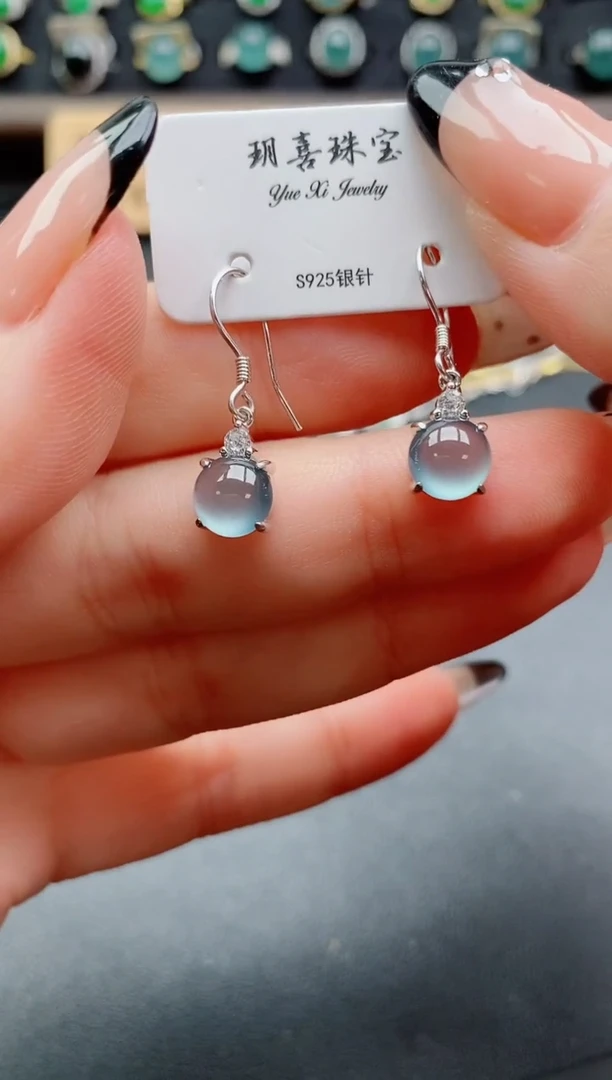 银S925镶嵌戒指翡翠1