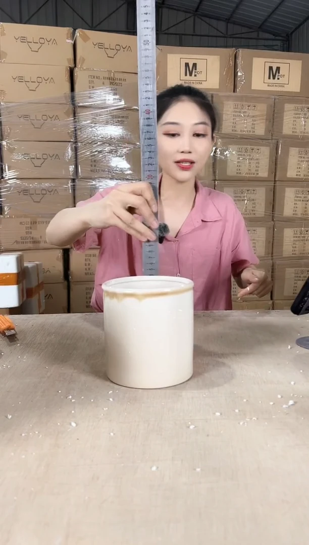 圆口直筒白麻14x14