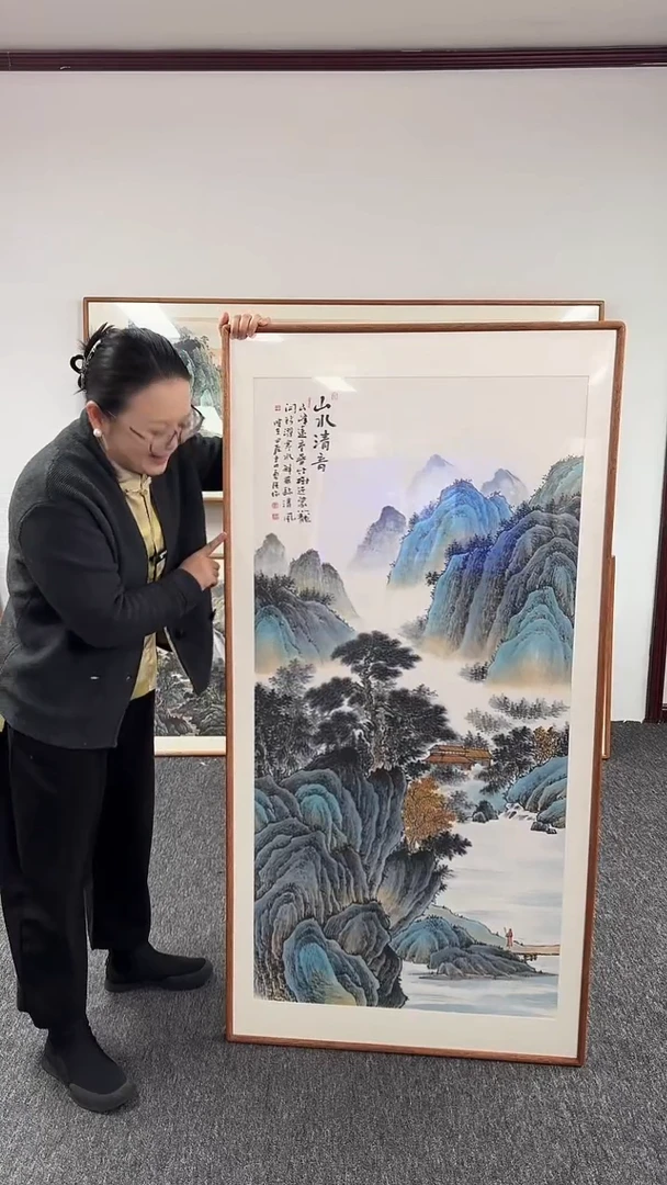 【闪购商品】国画山水清音155*78绘画作品