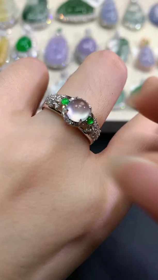 【闪购商品】翡翠戒指18K金镶嵌B126   多样性一件发货