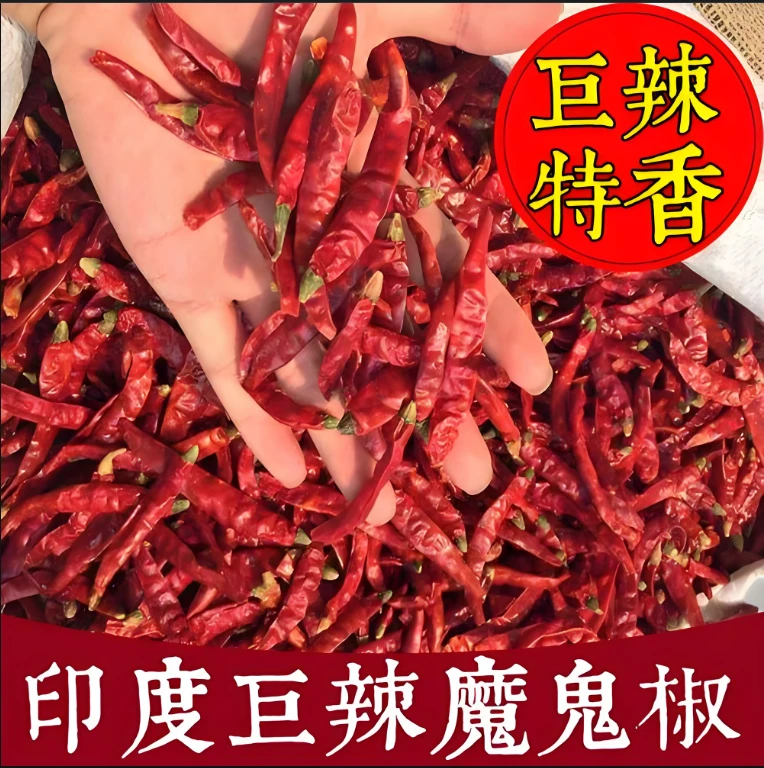 印度魔鬼辣干辣椒巨辣特辣一斤装包邮