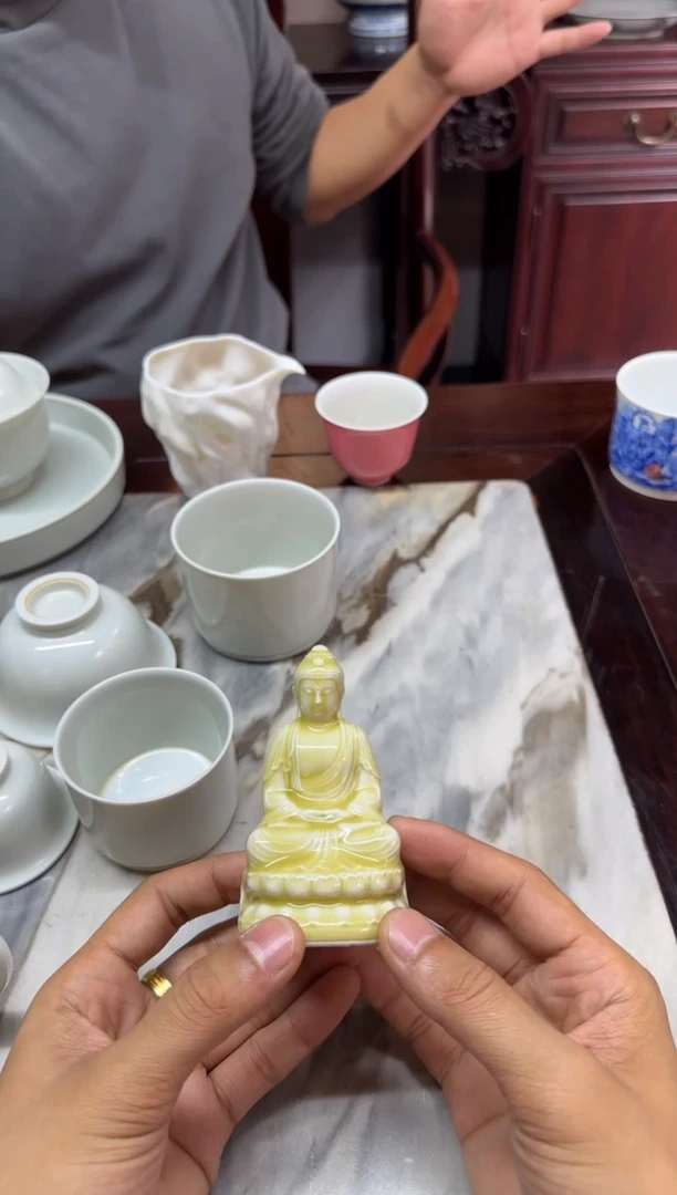 预售 天义华 黄釉佛像 小摆件
