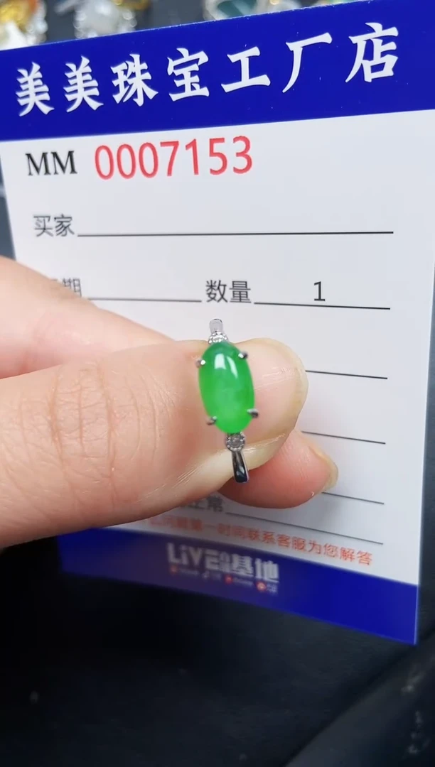 翡翠银S925镶嵌颈饰7153