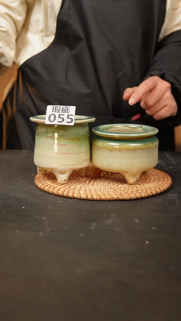 【闪购商品】瓷片055泥泥手工花盆