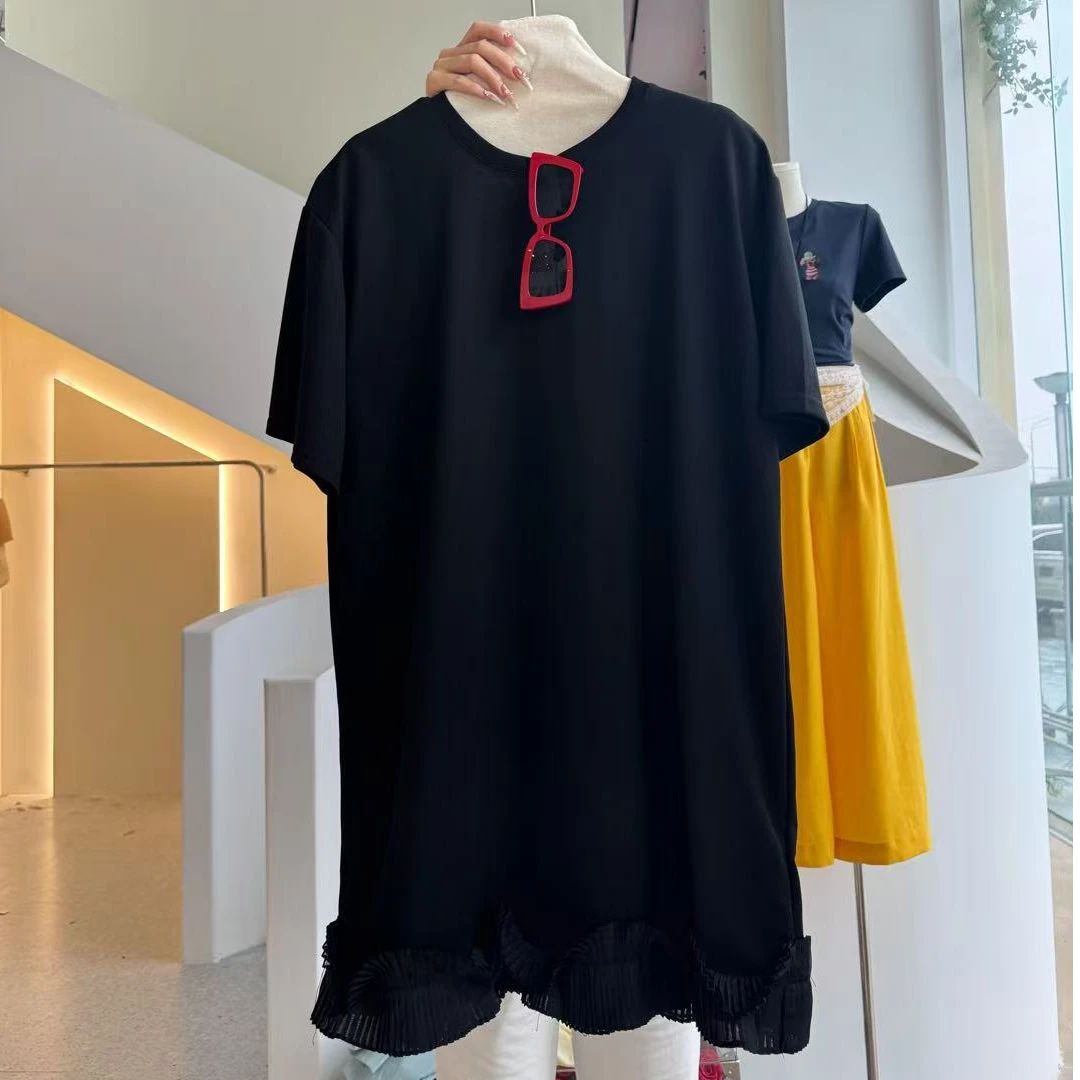 3800 U 韩版女新款夏款时尚洋气百搭休闲宽松纯色连衣裙