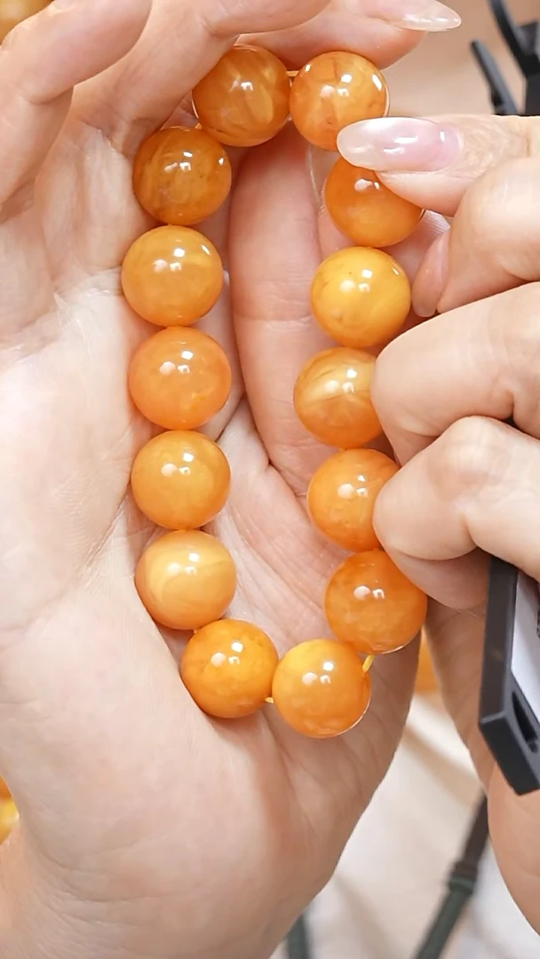 蜜蜡颈饰未镶嵌5910天然蜜蜡珠宝奇石云端妖孽妖花全部保真