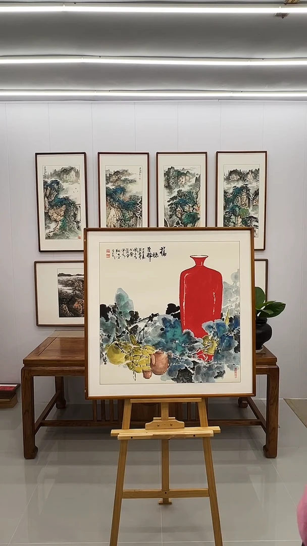 国画阿里丁 80*80 福禄至祥