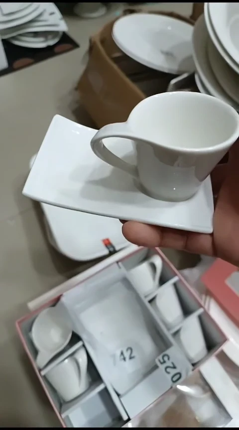 瓷浓缩咖啡杯碟6套