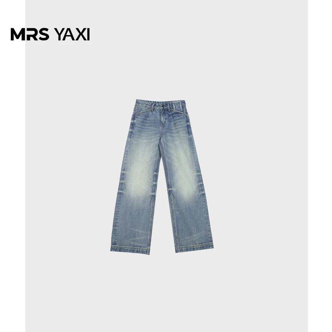 Mrsyaxi经典款复古做旧高街牛仔裤休闲裤YX4123125