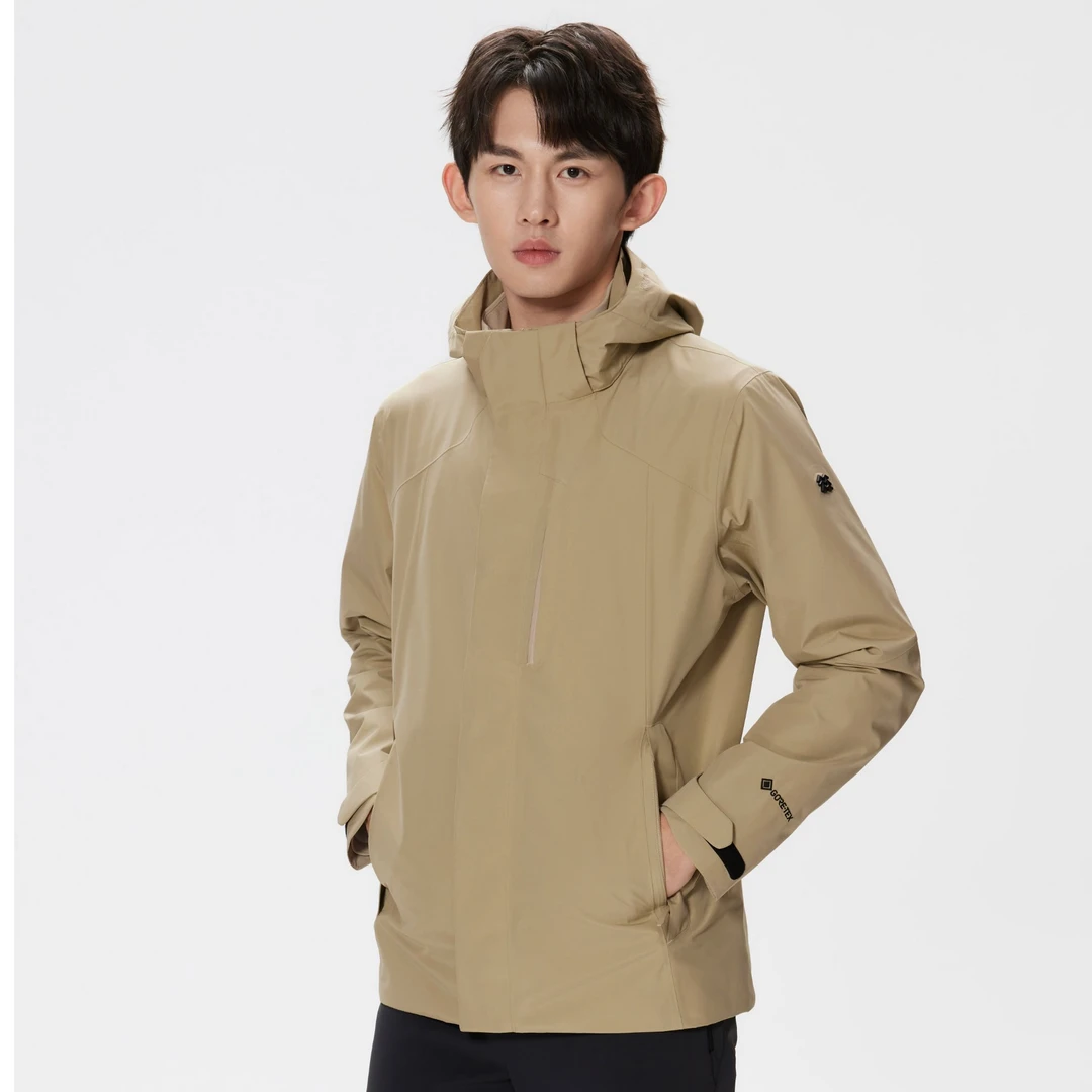 可隆男款GTX 2L软壳内胆三合一时尚休闲立领夹克防水冲锋衣2级