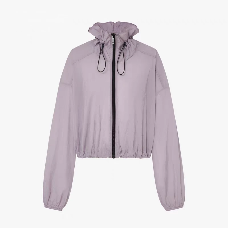 1470摩2025夏新品抽绳高领短款宽松轻量夹克风衣外套防晒衣