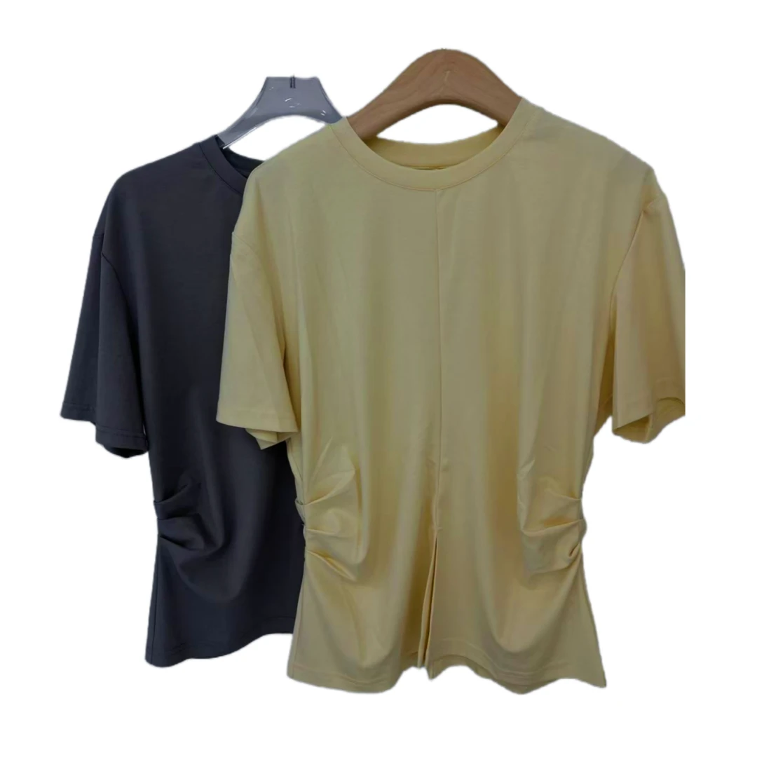 “小蛮腰”【YLANGENE】简约百搭圆领短袖T恤7719JB