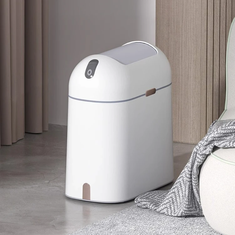 deHub智能垃圾桶感应家用卫生间卧室客厅纸篓自动带盖窄型便纸桶