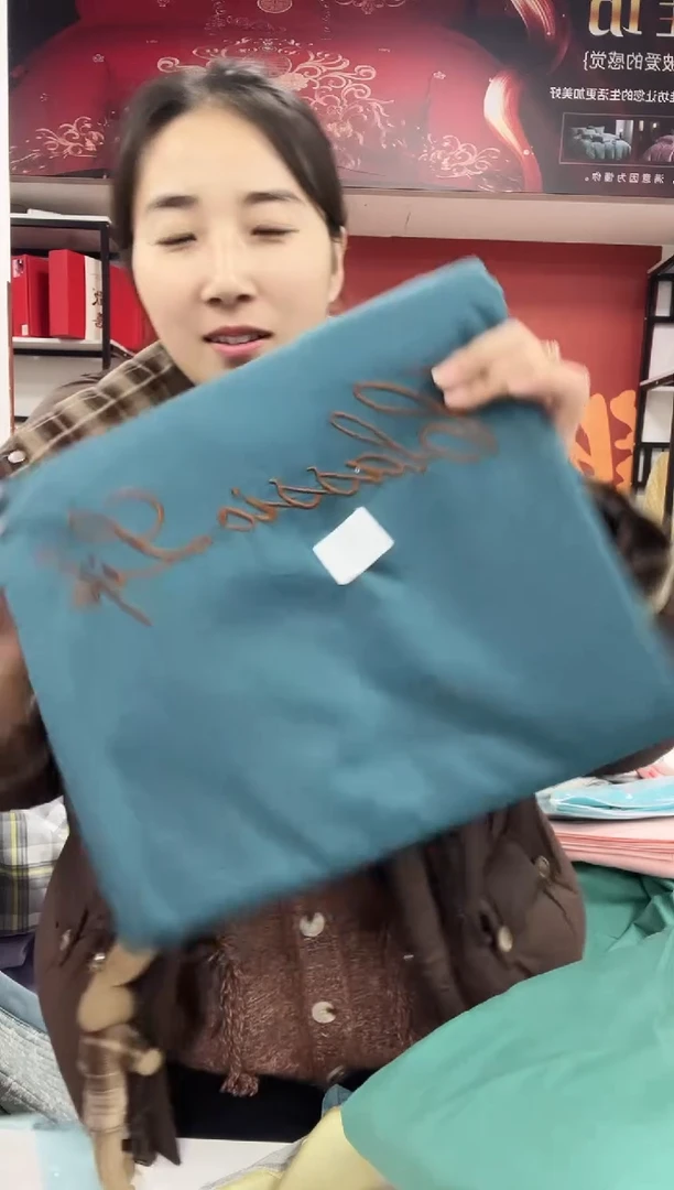 全棉蓝色洛卡棉被套双人