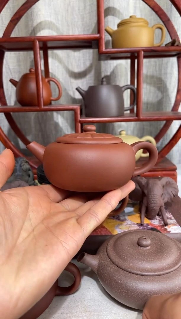 【闪购商品】紫砂茶壶龙血砂莲蒲