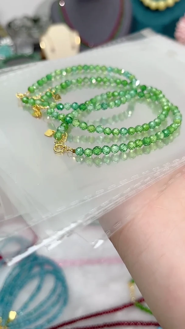 【闪购商品】尖晶石手链银S925镶嵌绿色45
