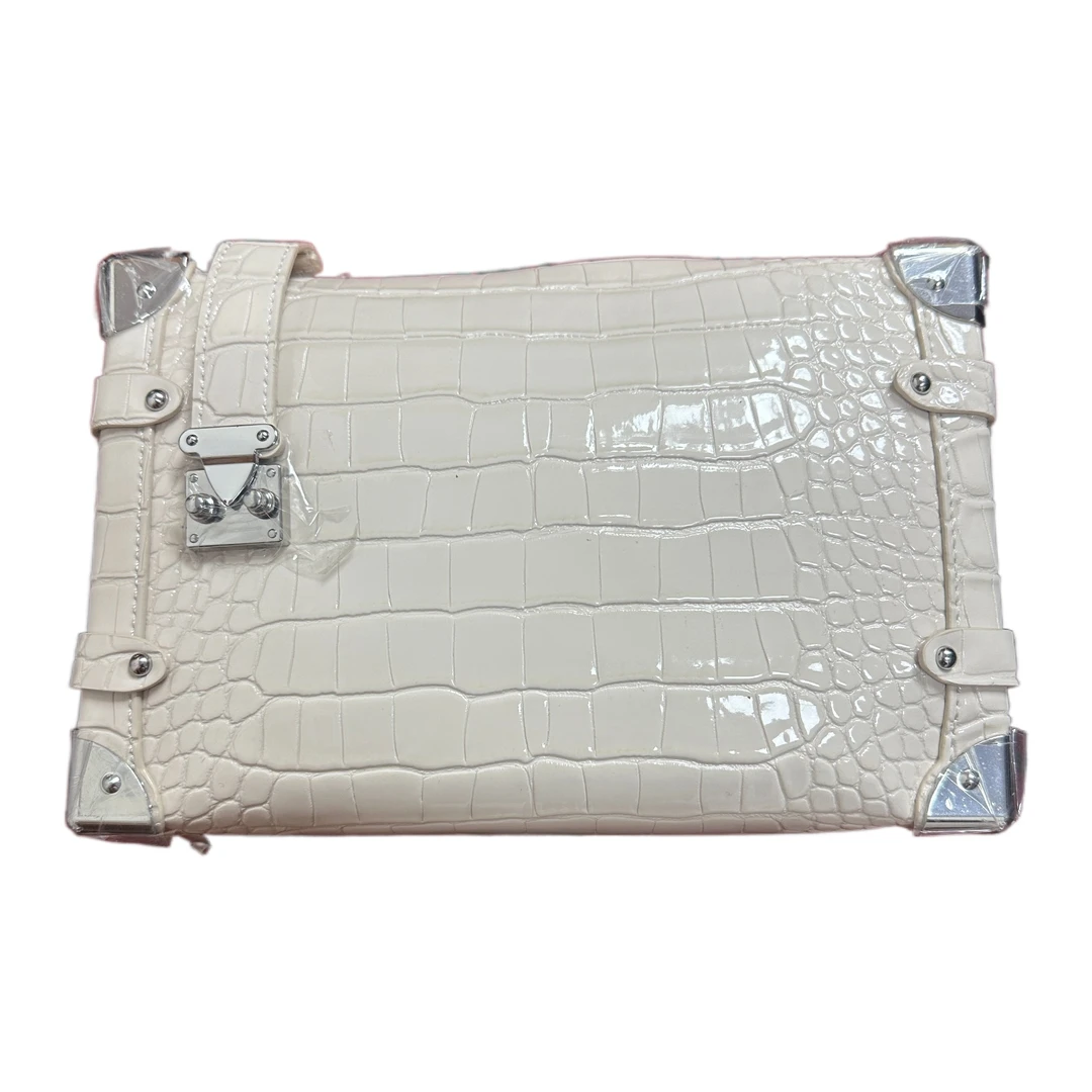 TOLEX2025新款手工女包软盒子油蜡纹白色23.5cm