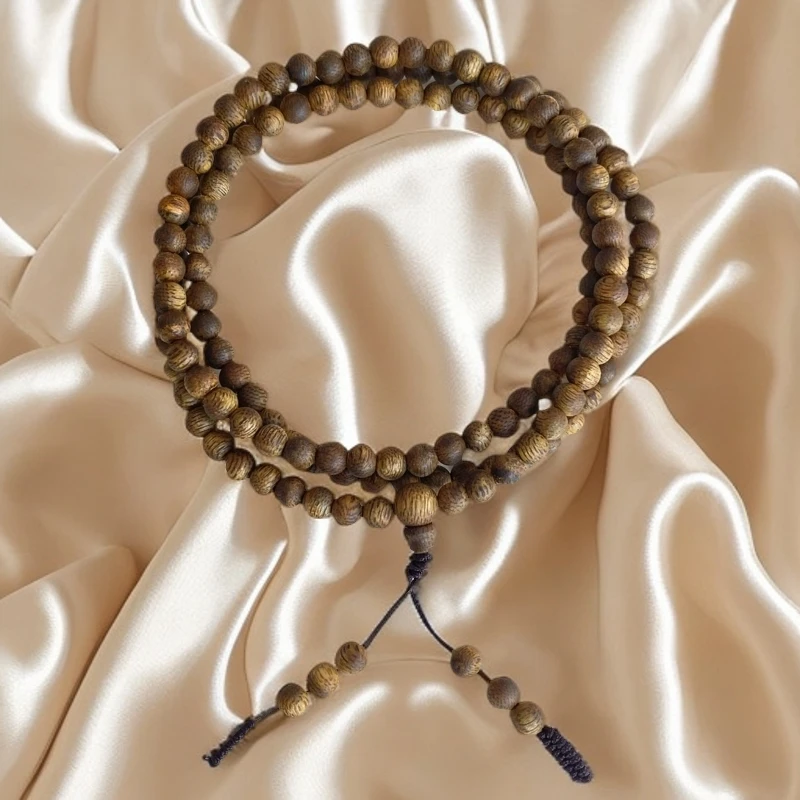 沉香沉香手串5MM138颗99沉海南绿奇楠保真天然老料佛珠一等品明