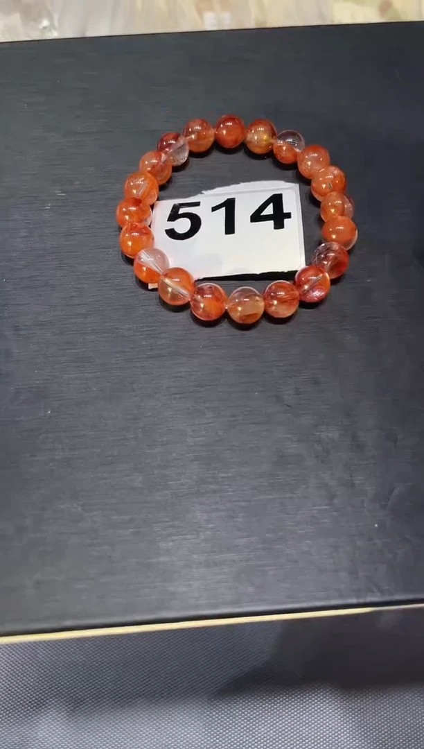 未镶嵌手链水晶A514 红胶花 9+