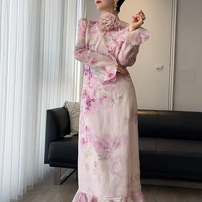 轻奢气质优雅收腰显瘦鱼尾连衣裙2444