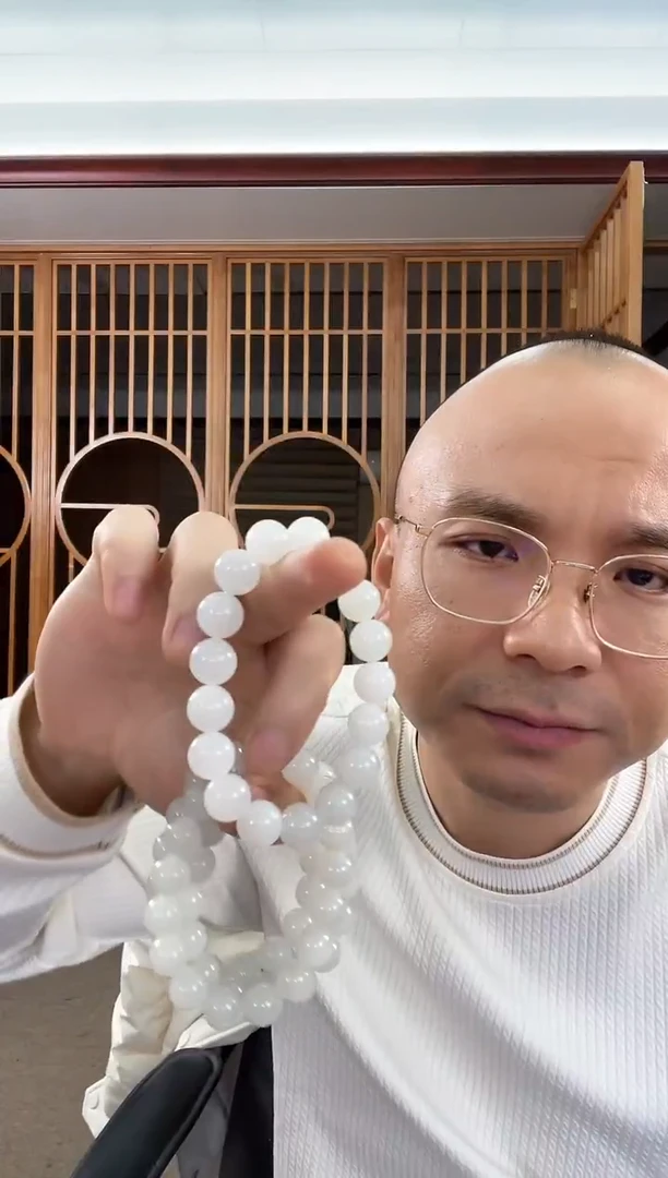 未镶嵌手串和田玉卡12新疆黑山 圆珠 多样性发一