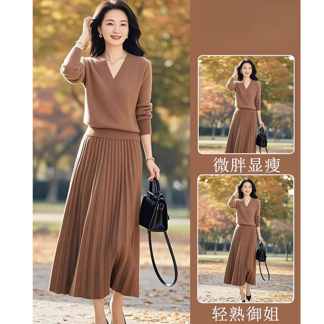 今年流行的女装套装早春2025新款轻奢高级感女人味上衣半裙两件套