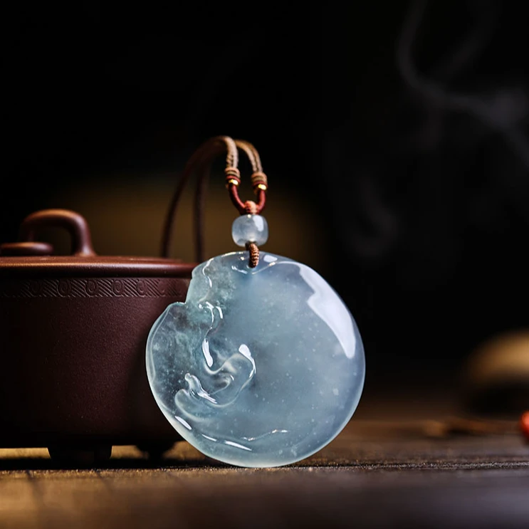 【庄家翡翠】希望之境 天然翡翠吊坠随形挂件翡翠项饰定制收藏送礼