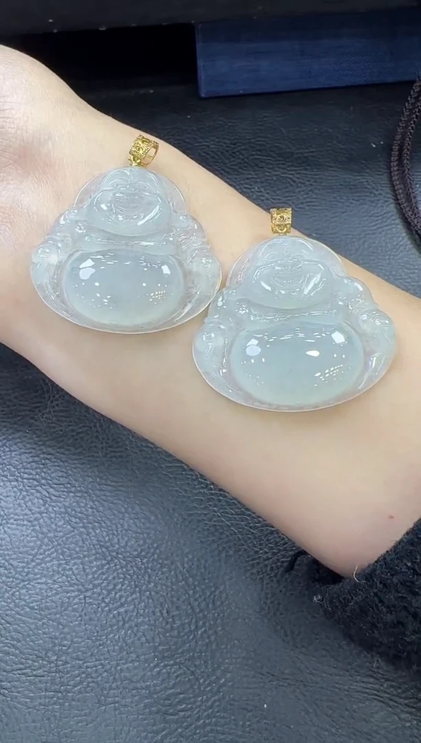 【闪购商品】翡翠挂件18K金镶嵌佛公不含链（多样性发其一）