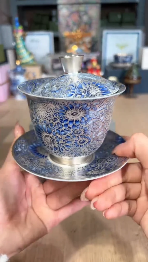 【闪购商品】杯139鎏银向日葵三才