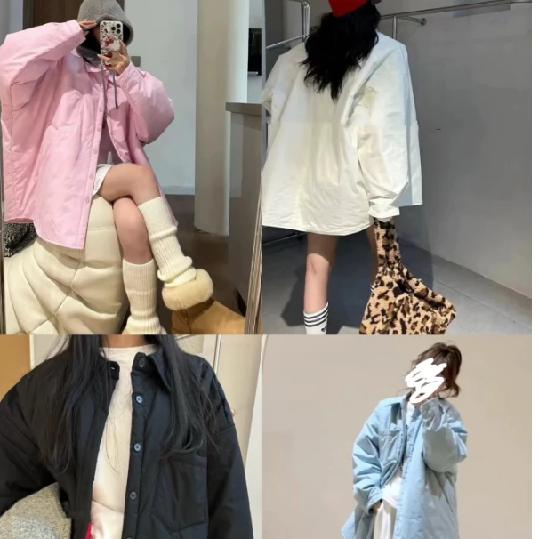 微胖mm宽松休闲百搭糖果色系薄棉外套衬衫盖屁股