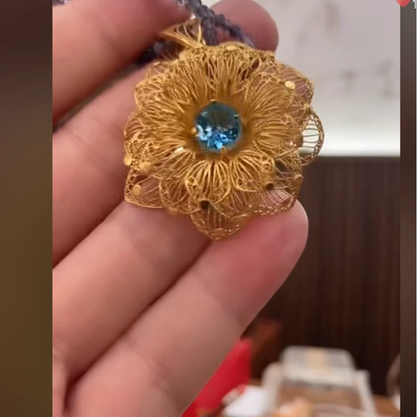 铜吊坠 <花丝吊坠>A37