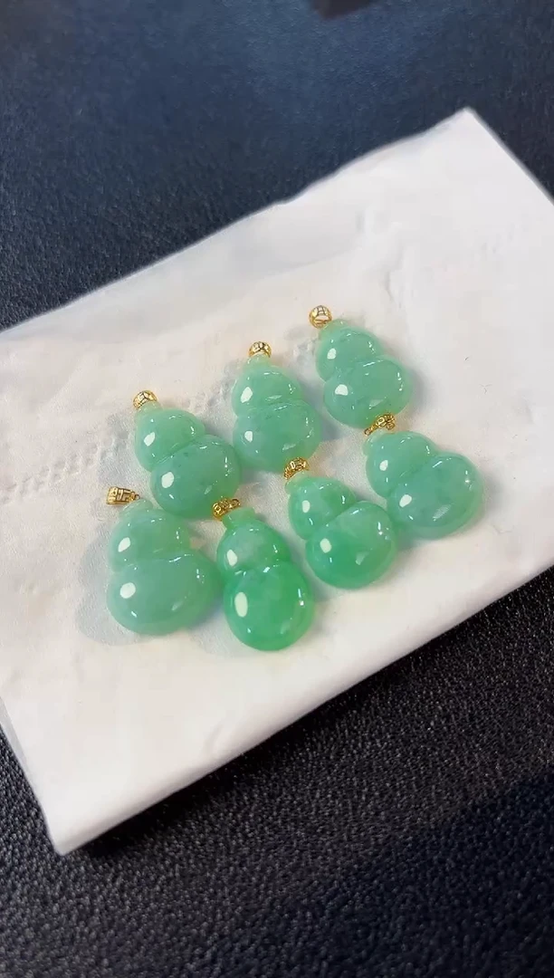 【闪购商品】翡翠项链18K金镶嵌8缅料A货/多样性发货/一件