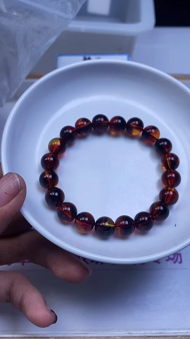 裸石血珀未镶嵌M113 血 珀10mm10个7.8元