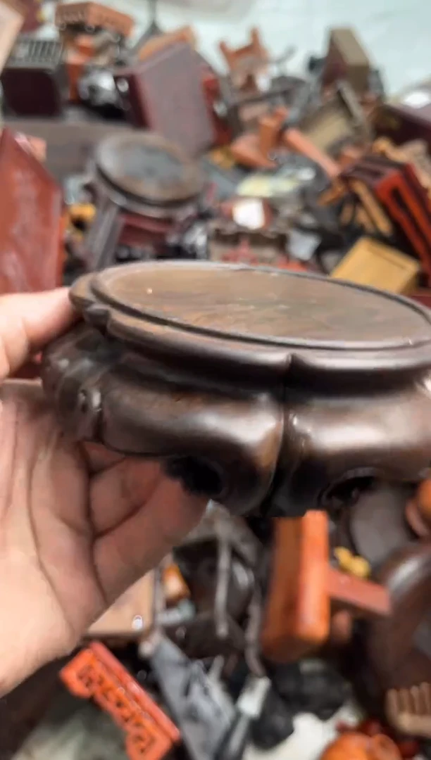 木55黑檀木羊头款底座