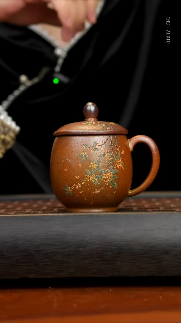 【闪购商品】紫砂茶壶柴烧桂花盖杯