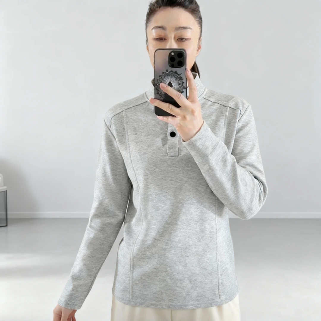 美式Polo亨利衫男长袖t恤春秋潮流cleanfit内搭休闲男装打底卫衣
