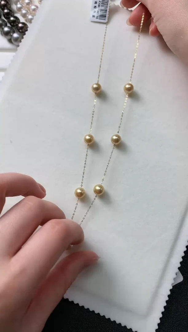 【闪购商品】海水珍珠项链18K金镶嵌D30|3980