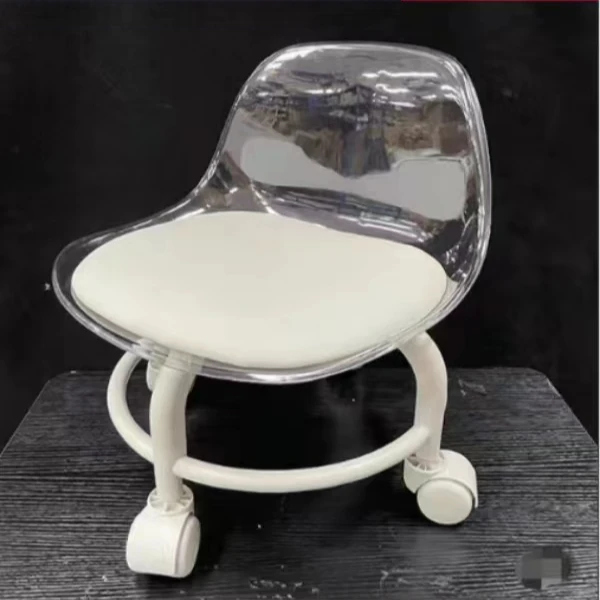 带轮小凳子矮凳网红圆凳带娃学步凳换鞋凳万向轮旋转擦地矮凳ZZ